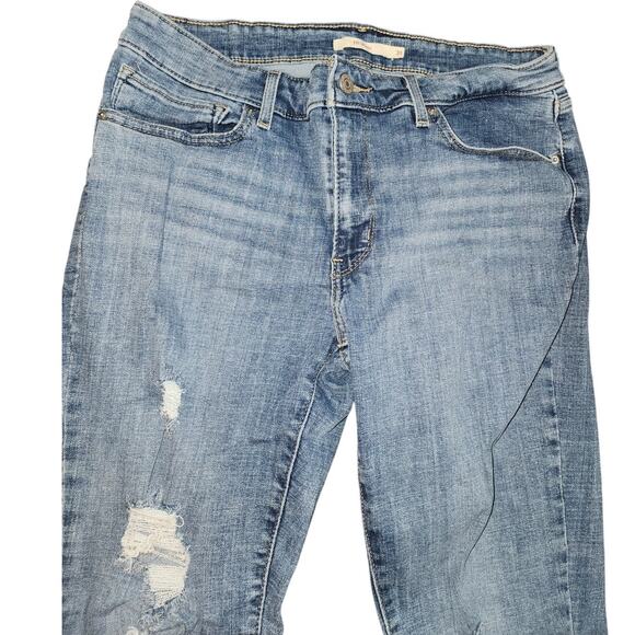 Levi's Skinny Distressed Raw Hem Denim Jeans 711 Size 31 - Picture 5 of 8